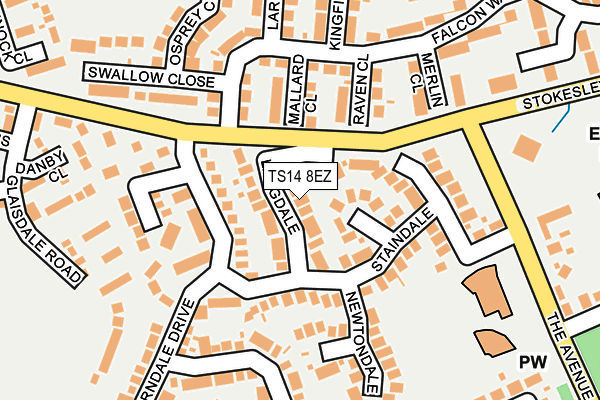 TS14 8EZ map - OS OpenMap – Local (Ordnance Survey) TS14 8EZ map - OS OpenMap – Local (Ordnance Survey)