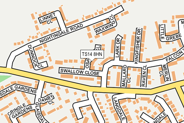 TS14 8HN map - OS OpenMap – Local (Ordnance Survey) TS14 8HN map - OS OpenMap – Local (Ordnance Survey)
