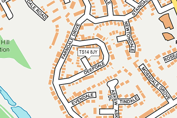 TS14 8JY map - OS OpenMap – Local (Ordnance Survey) TS14 8JY map - OS OpenMap – Local (Ordnance Survey)