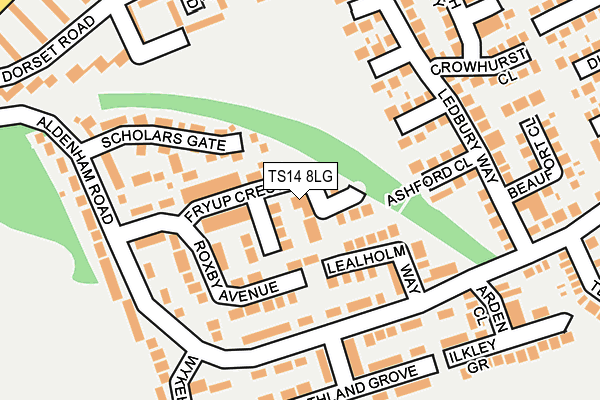 TS14 8LG map - OS OpenMap – Local (Ordnance Survey) TS14 8LG map - OS OpenMap – Local (Ordnance Survey)
