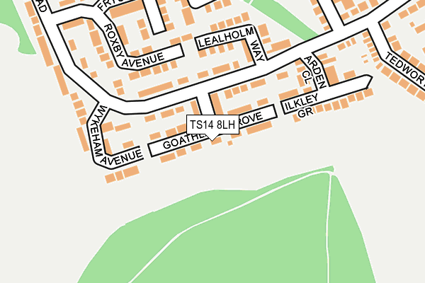 TS14 8LH map - OS OpenMap – Local (Ordnance Survey) TS14 8LH map - OS OpenMap – Local (Ordnance Survey)