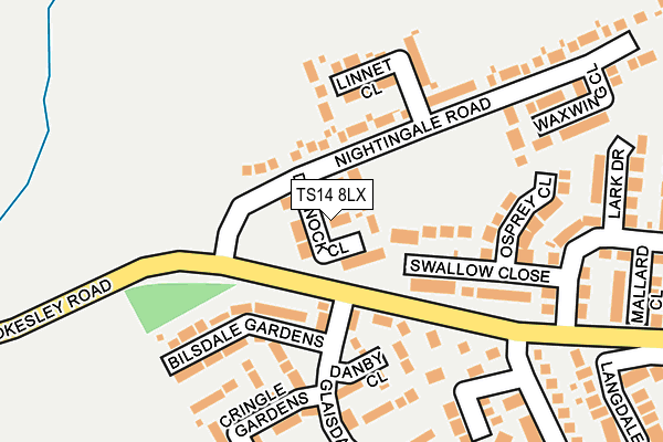 TS14 8LX map - OS OpenMap – Local (Ordnance Survey) TS14 8LX map - OS OpenMap – Local (Ordnance Survey)