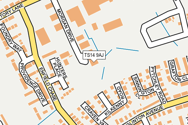 TS14 9AJ map - OS OpenMap – Local (Ordnance Survey) TS14 9AJ map - OS OpenMap – Local (Ordnance Survey)