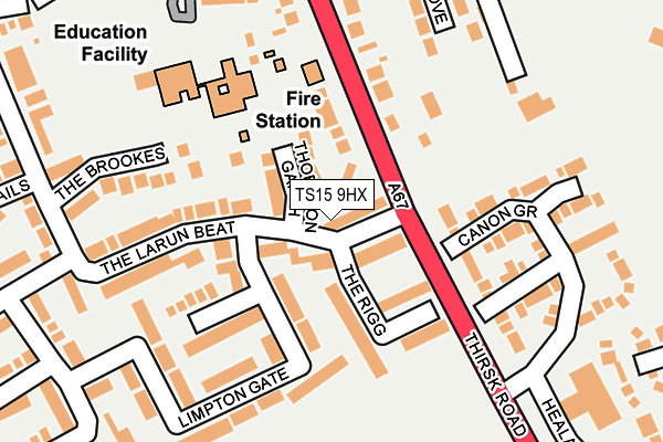 TS15 9HX map - OS OpenMap – Local (Ordnance Survey)