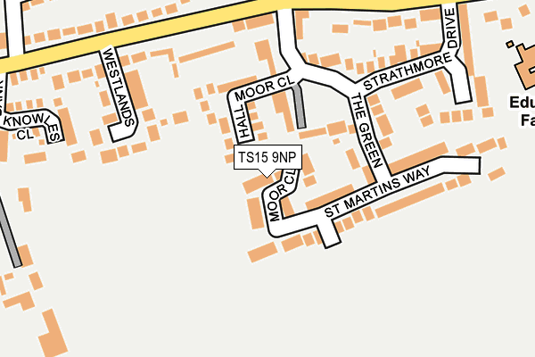TS15 9NP map - OS OpenMap – Local (Ordnance Survey) TS15 9NP map - OS OpenMap – Local (Ordnance Survey)