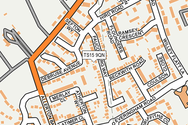 TS15 9QN map - OS OpenMap – Local (Ordnance Survey)