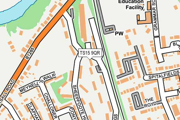 TS15 9QR map - OS OpenMap – Local (Ordnance Survey) TS15 9QR map - OS OpenMap – Local (Ordnance Survey)