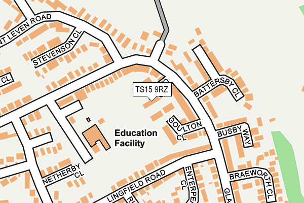 TS15 9RZ map - OS OpenMap – Local (Ordnance Survey) TS15 9RZ map - OS OpenMap – Local (Ordnance Survey)