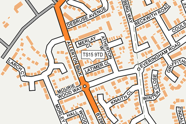 TS15 9TD map - OS OpenMap – Local (Ordnance Survey) TS15 9TD map - OS OpenMap – Local (Ordnance Survey)