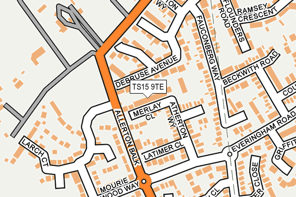 TS15 9TE map - OS OpenMap – Local (Ordnance Survey) TS15 9TE map - OS OpenMap – Local (Ordnance Survey)