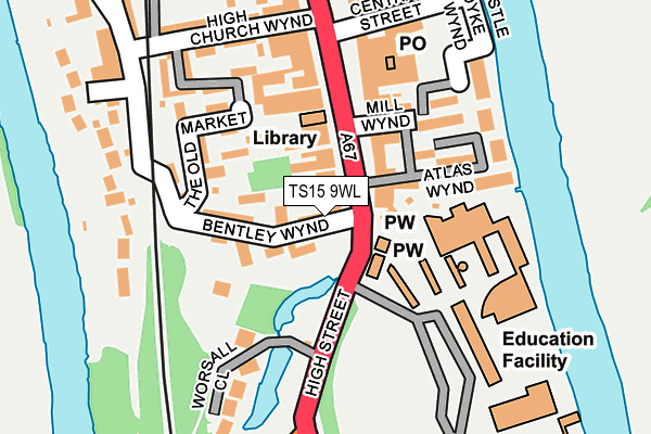 TS15 9WL map - OS OpenMap – Local (Ordnance Survey) TS15 9WL map - OS OpenMap – Local (Ordnance Survey)