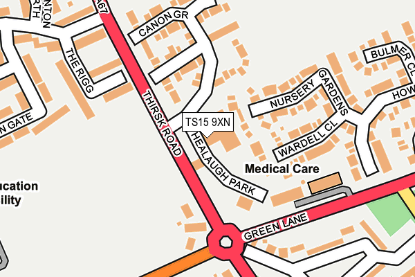 TS15 9XN map - OS OpenMap – Local (Ordnance Survey) TS15 9XN map - OS OpenMap – Local (Ordnance Survey)
