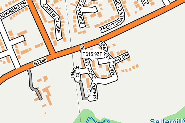 TS15 9ZF map - OS OpenMap – Local (Ordnance Survey) TS15 9ZF map - OS OpenMap – Local (Ordnance Survey)