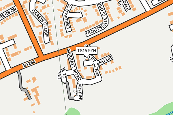 TS15 9ZH map - OS OpenMap – Local (Ordnance Survey) TS15 9ZH map - OS OpenMap – Local (Ordnance Survey)