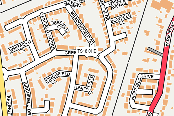 TS16 0HD map - OS OpenMap – Local (Ordnance Survey) TS16 0HD map - OS OpenMap – Local (Ordnance Survey)
