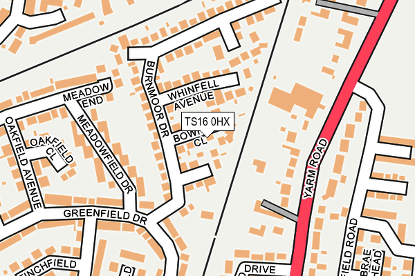 TS16 0HX map - OS OpenMap – Local (Ordnance Survey) TS16 0HX map - OS OpenMap – Local (Ordnance Survey)