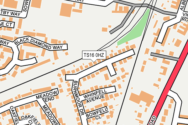 TS16 0HZ map - OS OpenMap – Local (Ordnance Survey) TS16 0HZ map - OS OpenMap – Local (Ordnance Survey)