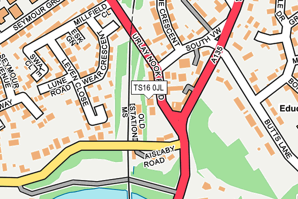TS16 0JL map - OS OpenMap – Local (Ordnance Survey) TS16 0JL map - OS OpenMap – Local (Ordnance Survey)