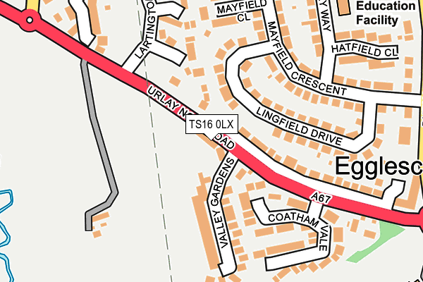 TS16 0LX map - OS OpenMap – Local (Ordnance Survey) TS16 0LX map - OS OpenMap – Local (Ordnance Survey)