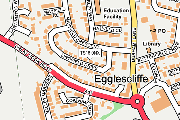 TS16 0NX map - OS OpenMap – Local (Ordnance Survey) TS16 0NX map - OS OpenMap – Local (Ordnance Survey)