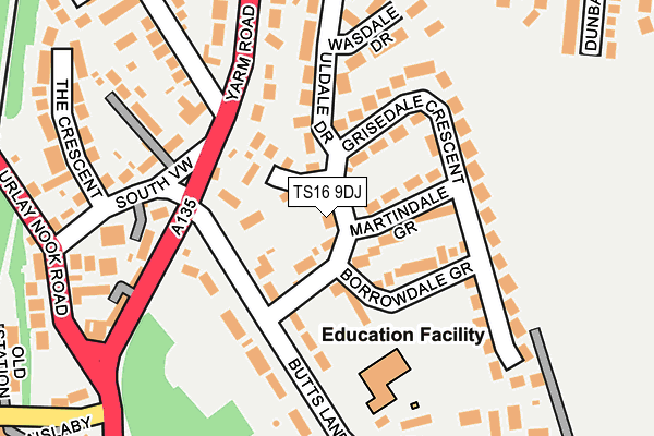 TS16 9DJ map - OS OpenMap – Local (Ordnance Survey) TS16 9DJ map - OS OpenMap – Local (Ordnance Survey)