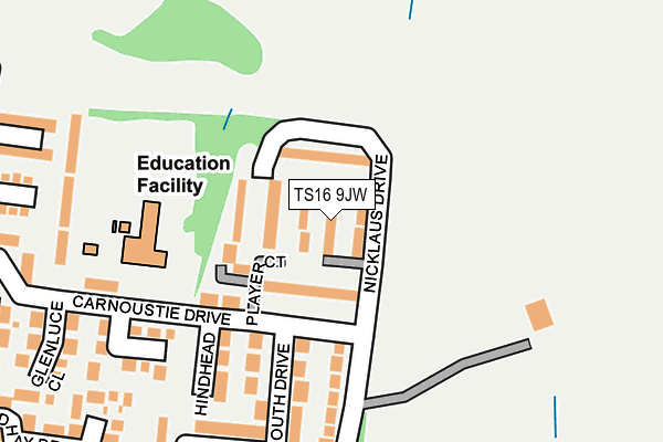 TS16 9JW map - OS OpenMap – Local (Ordnance Survey) TS16 9JW map - OS OpenMap – Local (Ordnance Survey)