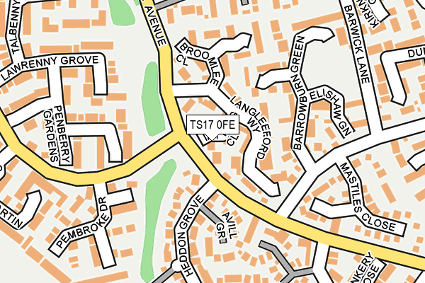 TS17 0FE map - OS OpenMap – Local (Ordnance Survey) TS17 0FE map - OS OpenMap – Local (Ordnance Survey)