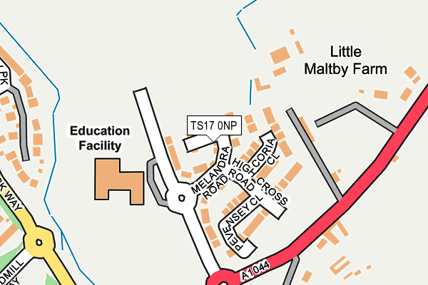 TS17 0NP map - OS OpenMap – Local (Ordnance Survey) TS17 0NP map - OS OpenMap – Local (Ordnance Survey)