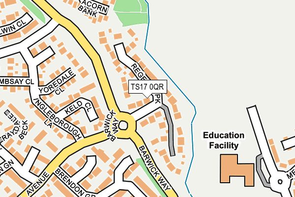 TS17 0QR map - OS OpenMap – Local (Ordnance Survey) TS17 0QR map - OS OpenMap – Local (Ordnance Survey)