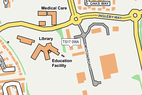 TS17 0WA map - OS OpenMap – Local (Ordnance Survey) TS17 0WA map - OS OpenMap – Local (Ordnance Survey)