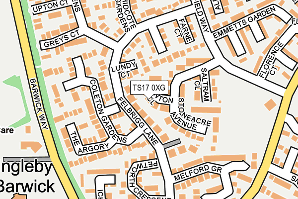 TS17 0XG map - OS OpenMap – Local (Ordnance Survey) TS17 0XG map - OS OpenMap – Local (Ordnance Survey)