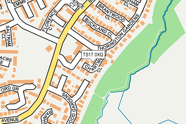 TS17 0XQ map - OS OpenMap – Local (Ordnance Survey) TS17 0XQ map - OS OpenMap – Local (Ordnance Survey)
