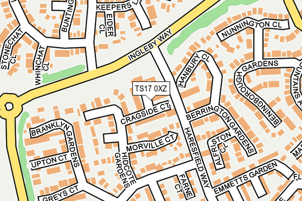 TS17 0XZ map - OS OpenMap – Local (Ordnance Survey) TS17 0XZ map - OS OpenMap – Local (Ordnance Survey)