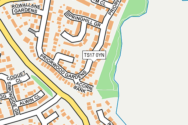 TS17 0YN map - OS OpenMap – Local (Ordnance Survey) TS17 0YN map - OS OpenMap – Local (Ordnance Survey)