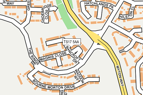 TS17 5AA map - OS OpenMap – Local (Ordnance Survey) TS17 5AA map - OS OpenMap – Local (Ordnance Survey)