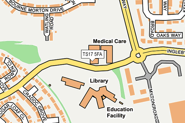 TS17 5FA map - OS OpenMap – Local (Ordnance Survey) TS17 5FA map - OS OpenMap – Local (Ordnance Survey)