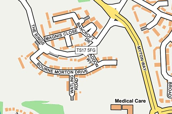 TS17 5FG map - OS OpenMap – Local (Ordnance Survey) TS17 5FG map - OS OpenMap – Local (Ordnance Survey)