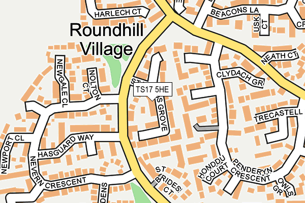 TS17 5HE map - OS OpenMap – Local (Ordnance Survey)
