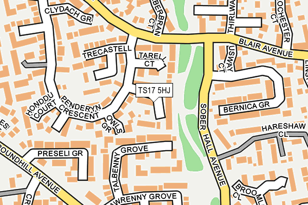 TS17 5HJ map - OS OpenMap – Local (Ordnance Survey) TS17 5HJ map - OS OpenMap – Local (Ordnance Survey)