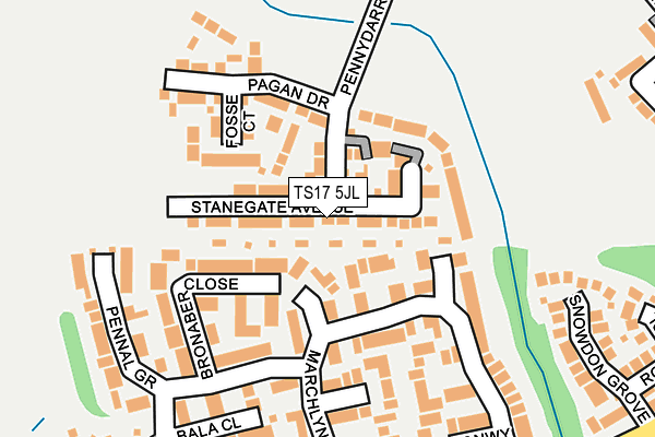 TS17 5JL map - OS OpenMap – Local (Ordnance Survey) TS17 5JL map - OS OpenMap – Local (Ordnance Survey)