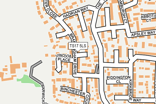 TS17 5LS map - OS OpenMap – Local (Ordnance Survey) TS17 5LS map - OS OpenMap – Local (Ordnance Survey)
