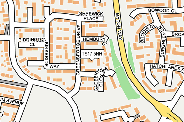 TS17 5NH map - OS OpenMap – Local (Ordnance Survey) TS17 5NH map - OS OpenMap – Local (Ordnance Survey)