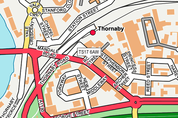 TS17 6AW map - OS OpenMap – Local (Ordnance Survey) TS17 6AW map - OS OpenMap – Local (Ordnance Survey)