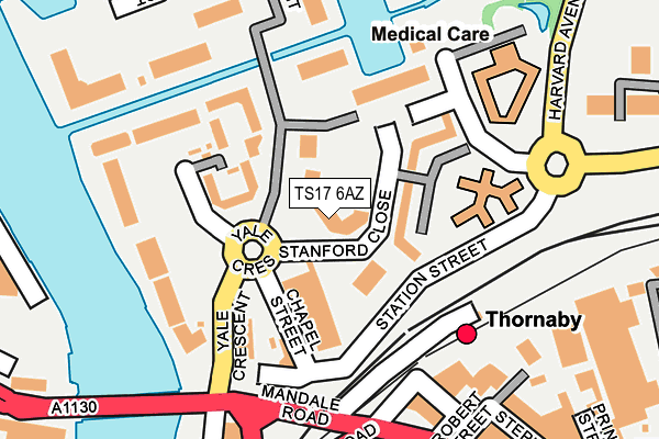 TS17 6AZ map - OS OpenMap – Local (Ordnance Survey) TS17 6AZ map - OS OpenMap – Local (Ordnance Survey)