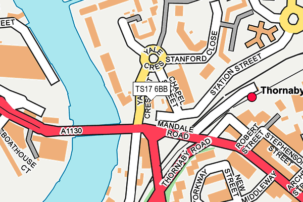 TS17 6BB map - OS OpenMap – Local (Ordnance Survey) TS17 6BB map - OS OpenMap – Local (Ordnance Survey)