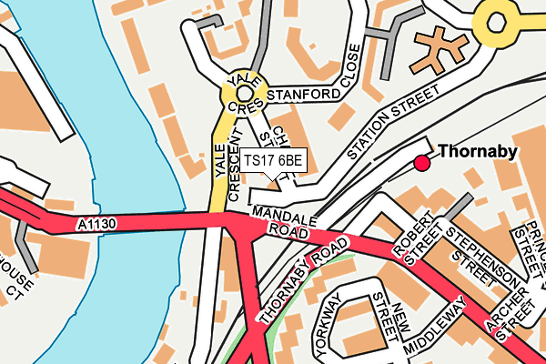 TS17 6BE map - OS OpenMap – Local (Ordnance Survey) TS17 6BE map - OS OpenMap – Local (Ordnance Survey)