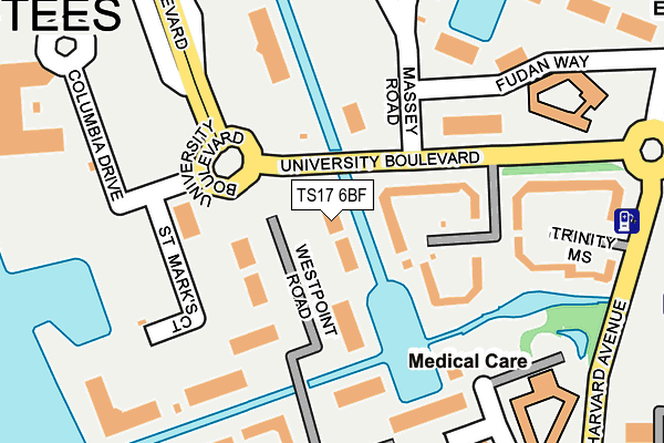 TS17 6BF map - OS OpenMap – Local (Ordnance Survey) TS17 6BF map - OS OpenMap – Local (Ordnance Survey)