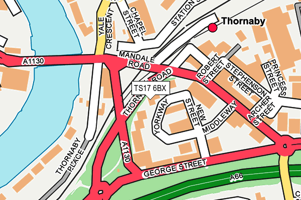 TS17 6BX map - OS OpenMap – Local (Ordnance Survey) TS17 6BX map - OS OpenMap – Local (Ordnance Survey)