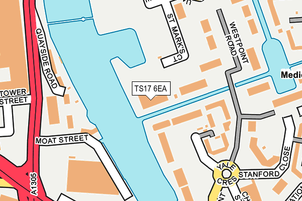 TS17 6EA map - OS OpenMap – Local (Ordnance Survey) TS17 6EA map - OS OpenMap – Local (Ordnance Survey)