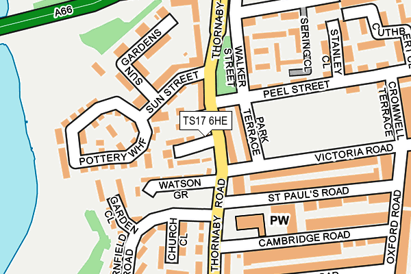 TS17 6HE map - OS OpenMap – Local (Ordnance Survey) TS17 6HE map - OS OpenMap – Local (Ordnance Survey)